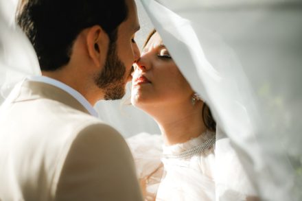Cátia e Fábio durante a sessão de casal na Quinta dos Amores