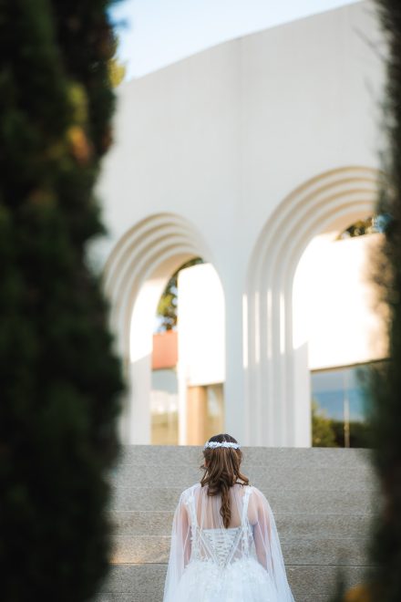 noiva no jardim da quinta dos amores