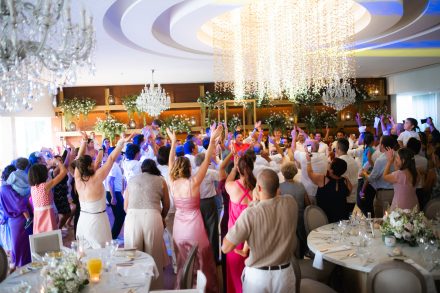 Convidados durante a festa na Quinta dos Amores em Paredes