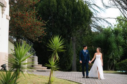 Rita e Gil nos jardins da Quinta dos Teixeiras
